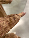 organza camel shirt dress