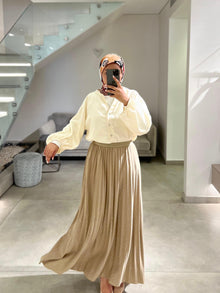  strassed beige skirt