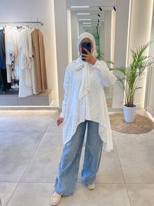  italian crochet shirt dress