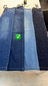 Wide dark denim pants