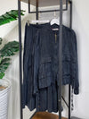 Black qupra skirt set SS26