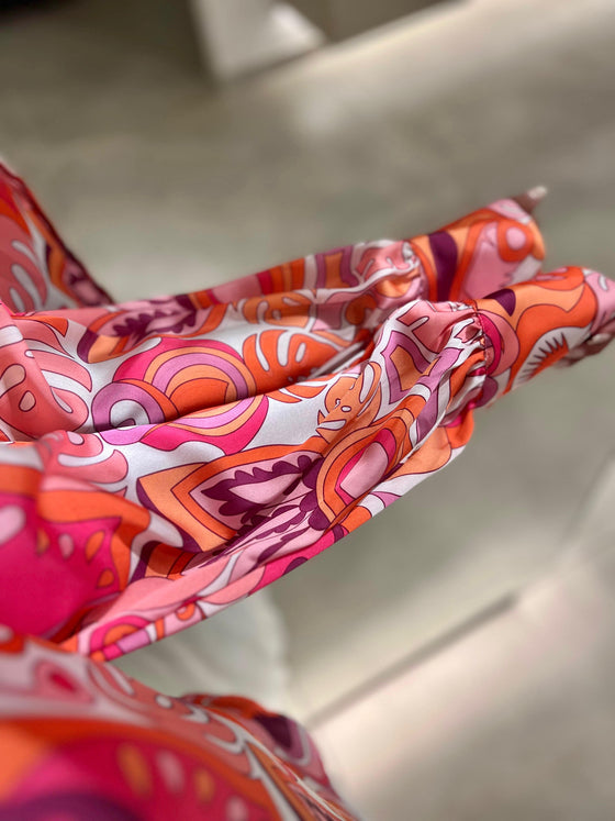 printed floral silk shirt