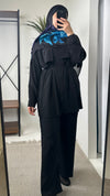 Black tencel pants set
