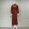 serpil brick red evening dress