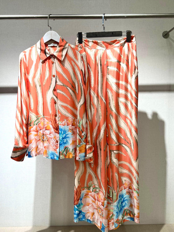 Orange italian floral set