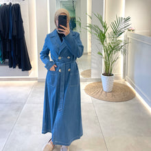  Light denim shirt trench coat