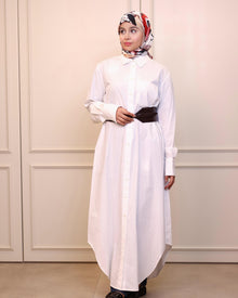  Italian white poplin shirt