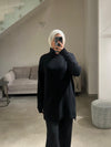 Italian midi black top FW26