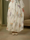 Organza offwhite floral dress