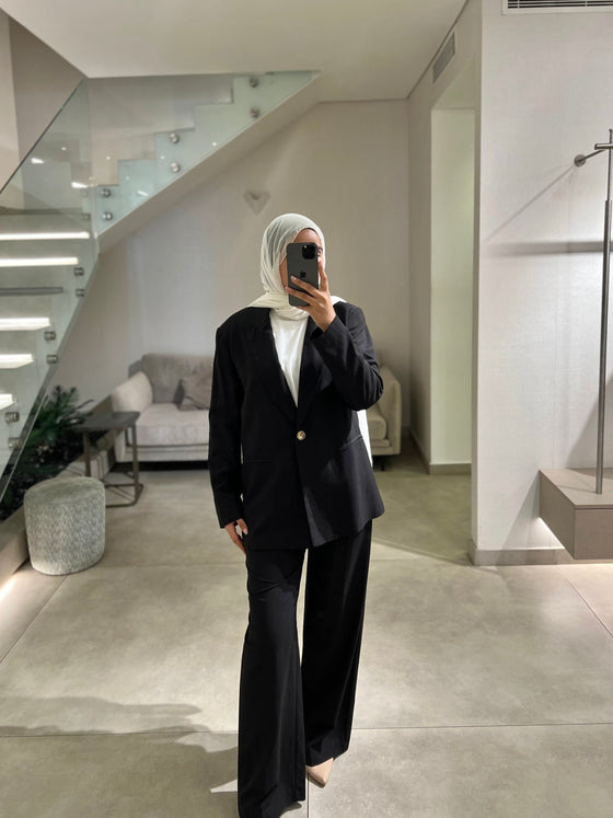 Italian black blazer set