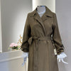 Olive green long cardigan