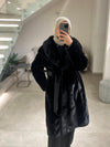 Black italian fur coat FW26