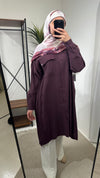 Armine burgundy long shirt SS26
