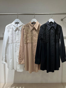  Beige shirt with embroidery FW26