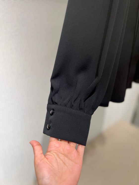 Black silver buttoned shirt