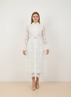 White laced evening dress