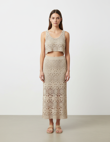  Crochet italian beige set