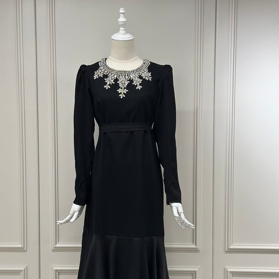 black evening dress
