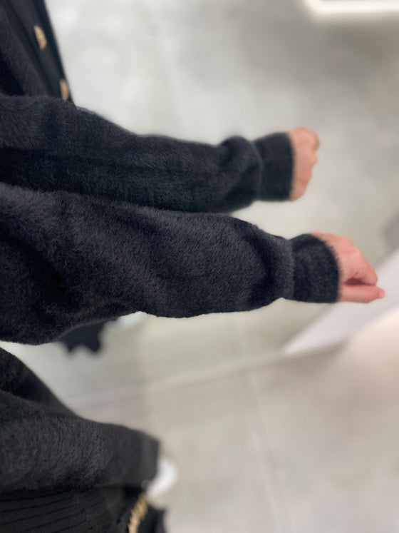 Mohair black cardigan