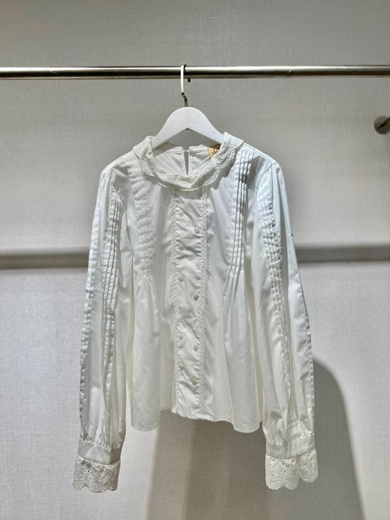 White dentelle shirt