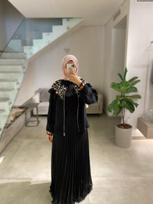  ruffled black jacket