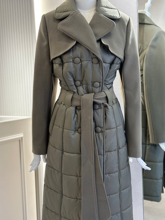 Winter olive green coat