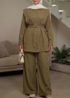 Armine olive green pants set SS26