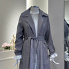 grey long cardigan