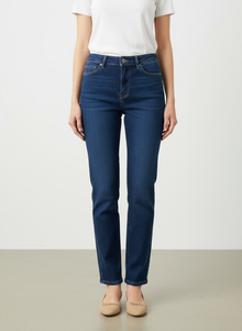  navy straight denim pants