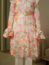 White print crochet floral dress