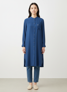  Nihan blue long shirt