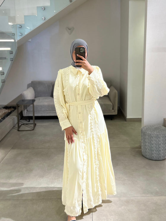 Cream crochet dress