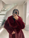 Bordeaux italian fur coat FW26