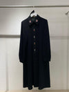 Embroidered black long shirt