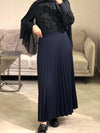 navy pleated skirt FW26