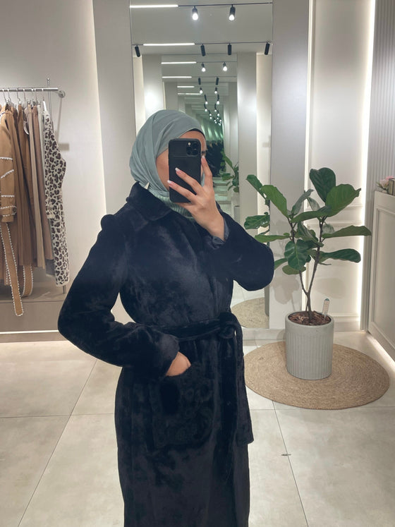 Black mohair coat