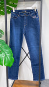 navy straight denim pants