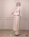 Italy linen sleeveless beige set