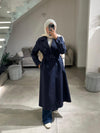 Tugba navy trenchcoat FW26