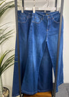 Wide denim pants