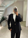 Italian black blazer set