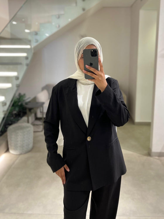 Italian black blazer set