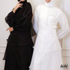 chiffon white set