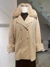 Beige fur jacket FW26