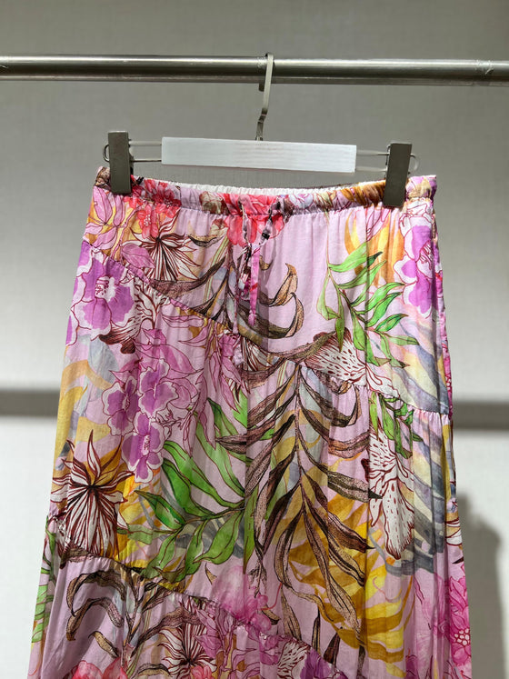 cotton Italian printed floral skirt