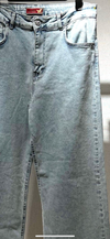 light blue wide denim pants