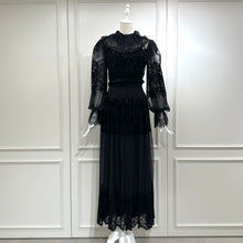  Serpil black lace evening dress