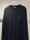 black button long shirt