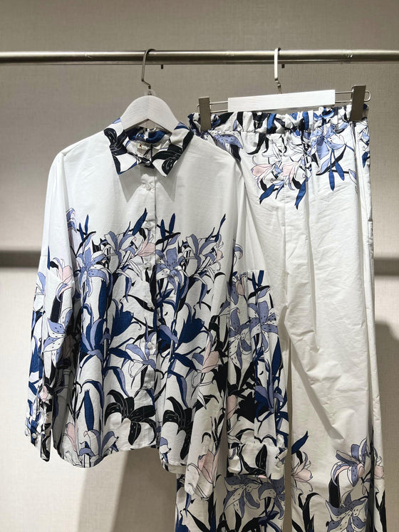 blue italian floral set