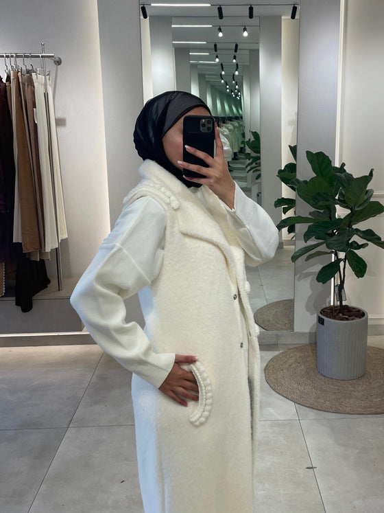 Mohair offwhite vest